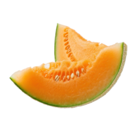 AI generated Fresh Melon Slice on Transparent Background png