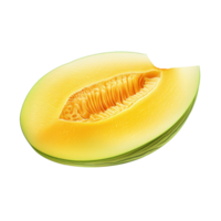 AI generated Fresh Melon Slice on Transparent Background png