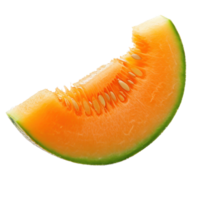 AI generated Fresh Melon Slice on Transparent Background png