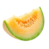 AI generated Juicy Melon Slice Isolated on Transparent png