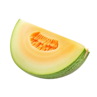 ai generado Fresco melón rebanada en transparente antecedentes png