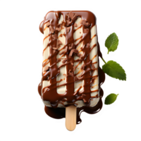 AI generated chocolate candy stick ice cream isolated on transparent background ,generative ai png