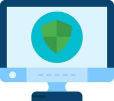 Shield Line Filled Icon vector