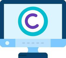 Copyright Line Filled Icon vector