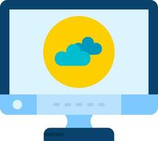 Cloud Line Filled Icon vector