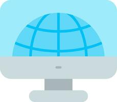 Monitor Line Filled Icon vector