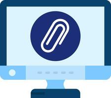 Clip Line Filled Icon vector