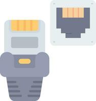 Ethernet Line Filled Icon vector