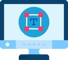 Type Line Filled Icon vector