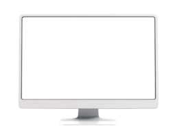 ai gerado moderno computador monitor isolado em transparente png