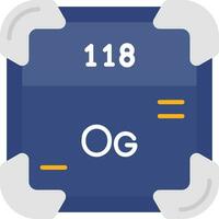 Oganesson Line Filled Icon vector