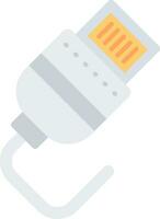 relámpago cable línea lleno icono vector