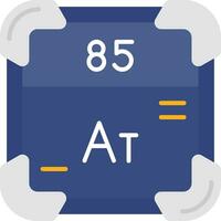 Astatine Line Filled Icon vector