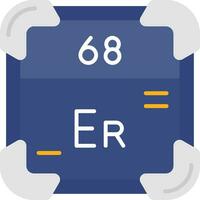 Erbium Line Filled Icon vector