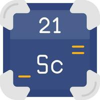 Scandium Line Filled Icon vector