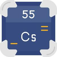 Cesium Line Filled Icon vector