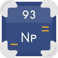 Neptunium Line Filled Icon vector