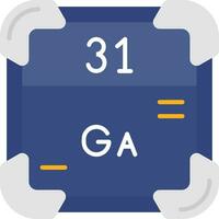 Gallium Line Filled Icon vector