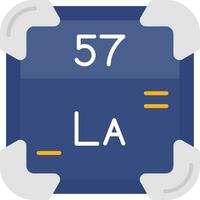 Lanthanum Line Filled Icon vector