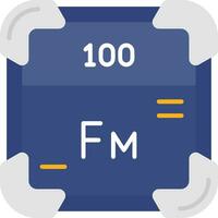 Fermium Line Filled Icon vector