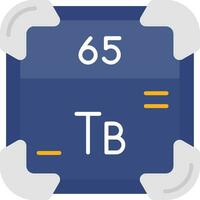 Terbium Line Filled Icon vector