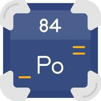 Polonium Line Filled Icon vector