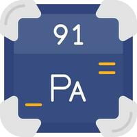 Protactinium Line Filled Icon vector