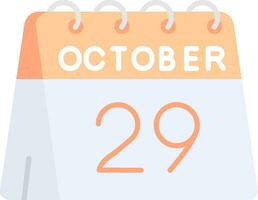 29th of October Line Filled Icon vector