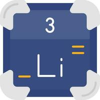 Lithium Line Filled Icon vector