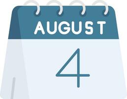 4th of August Line Filled Icon vector