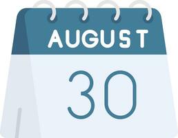 30th of August Line Filled Icon vector