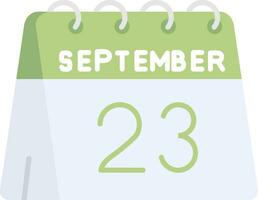 23rd of September Line Filled Icon vector