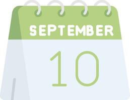 10th of September Line Filled Icon vector