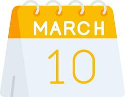 10th of March Line Filled Icon vector