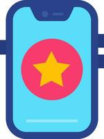 Star Line Filled Icon vector