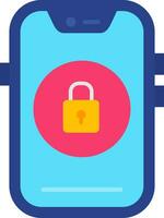 Lock Line Filled Icon vector