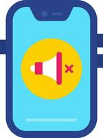 Mute Line Filled Icon vector