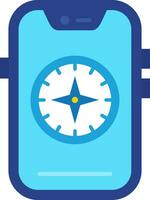 Compass Line Filled Icon vector