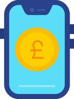 Pound Line Filled Icon vector