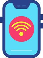 Wifi Line Filled Icon vector