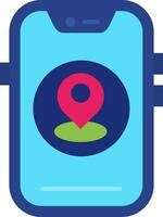 Location Line Filled Icon vector