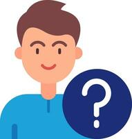 Question Line Filled Icon vector
