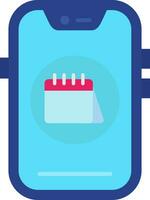 Calendar Line Filled Icon vector