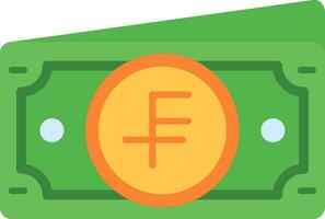 Swiss franc Line Filled Icon vector