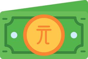 nuevo Taiwán dólar línea lleno icono vector