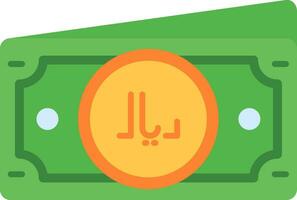 Riyal Line Filled Icon vector