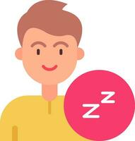 dormir línea lleno icono vector