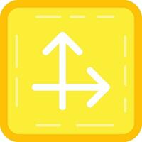 Intersect Line Filled Icon vector