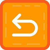 U turn Line Filled Icon vector