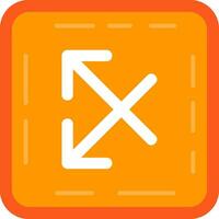 Intersect Line Filled Icon vector